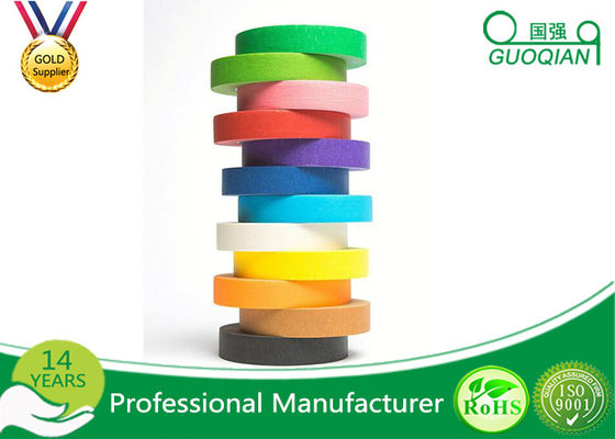 China Verpackenband Kraftpapiers/färbte Kunst-Farbe des selbsthaftenden Kreppband-zum Spaß DIY fournisseur