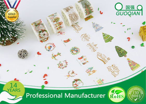 China Nettes Misch- selbsthaftendes Kreppband-japanisches dekoratives Weihnachten-Washi-Band Farbe- Washi fournisseur